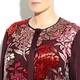 Marina Rinaldi bordeaux print silk devore blouse with camisole