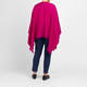 Marina Rinaldi Virgin Wool Cape Cyclamen 