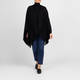 Marina Rinaldi Virgin Merino Wool Polo Neck Sweater Black