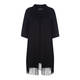 MARINA RINALDI WOOL FRINGED CAPE BLACK