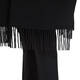 MARINA RINALDI WOOL FRINGED CAPE BLACK