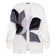 Marina Rinaldi Wool Silk and Cashmere Blend Floral Cardigan