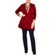 Marina Rinaldi Wool Blend Wrap Cardigan Red