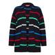 MARINA RINALDI BLACK LUREX STRIPE CARDIGAN