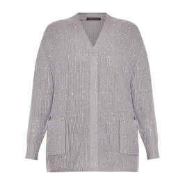 Marina Rinaldi Wool Blend Cardigan Grey - Plus Size Collection