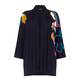 Marina Rinaldi NAVY FLORAL SILK&COTTON CARDIGAN