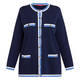 Marina Rinaldi Cotton Blend Cardigan Navy
