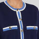 Marina Rinaldi Cotton Blend Cardigan Navy