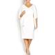 Marina Rinaldi white oversized linen mix CARDIGAN