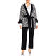 Marina Rinaldi Leopard Print Intarsia Cardigan Black and White 