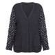 Marina Rinaldi Jewel Embellished Cardigan Grey