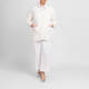 Marina Rinaldi Embellished Cotton Cardigan White