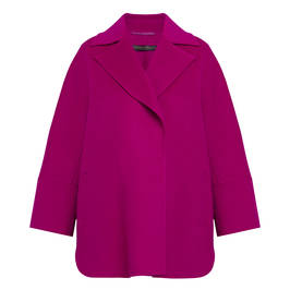 Marina Rinaldi Double Faced Wool Coat Cyclamen - Plus Size Collection