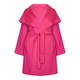 MARINA RINALDI pink DOUBLE FACE HOODED WOOL COAT