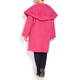 MARINA RINALDI pink DOUBLE FACE HOODED WOOL COAT