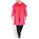 MARINA RINALDI pink DOUBLE FACE HOODED WOOL COAT