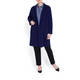 MARINA RINALDI DOUBLE FACE 100% WOOL COAT IN BLUETTE