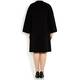 Marina Rinaldi black double face cashmere blend COAT