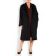 MARINA RINALDI CAMEL HAIR BLACK COAT