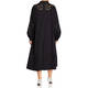 MARINA RINALDI EMBROIDERED COTTON DRESS BLACK