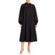 MARINA RINALDI EMBROIDERED COTTON DRESS BLACK