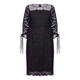 MARINA RINALDI BLACK LACE DRESS WITH CHIFFON CUFF