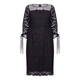 MARINA RINALDI BLACK LACE DRESS WITH CHIFFON CUFF