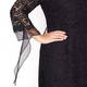 MARINA RINALDI BLACK LACE DRESS WITH CHIFFON CUFF