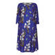 MARINA RINALDI FLORAL PRINT CADY DRESS