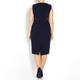 Marina Rinaldi navy DRESS with optional sleeves