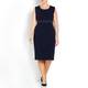 Marina Rinaldi navy DRESS with optional sleeves