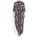 MARINA RINALDI BLACK AND WHITE PRINT, PURE SILK DRESS