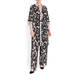 MARINA RINALDI BLACK AND WHITE PRINT, PURE SILK DRESS