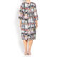 MARINA RINALDI PRINTED SILK DRESS