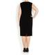 Marina Rinaldi black tailored DRESS with optional sleeves