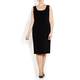 Marina Rinaldi black tailored DRESS with optional sleeves