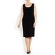 Marina Rinaldi black tailored DRESS with optional sleeves