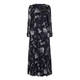 MARINA RINALDI PRINTED GOWN WITH JEWEL EMBELLISHMENT