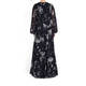MARINA RINALDI PRINTED GOWN WITH JEWEL EMBELLISHMENT