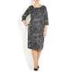 MARINA RINALDI SQUIGGLE PRINT SHIFT DRESS