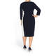 MARINA RINALDI NAVY BODYCON DRESS 