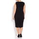 MARINA RINALDI BLACK SHEATH DRESS WITH OPTIONAL SLEEVES