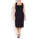 MARINA RINALDI BLACK SHEATH DRESS WITH OPTIONAL SLEEVES