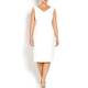 Marina Rinaldi white sheath DRESS + opt sleeves