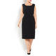 MARINA RINALDI SHEATH DRESS WITH OPTIONAL SLEEVE BLACK