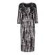 Marina Rinaldi black and white jacquard jersey dress