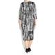 Marina Rinaldi black and white jacquard jersey dress