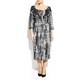 Marina Rinaldi black and white jacquard jersey dress