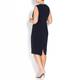 Marina Rinaldi navy sheath DRESS optional sleeves