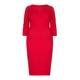 Marina Rinaldi red fitted jersey crepe DRESS